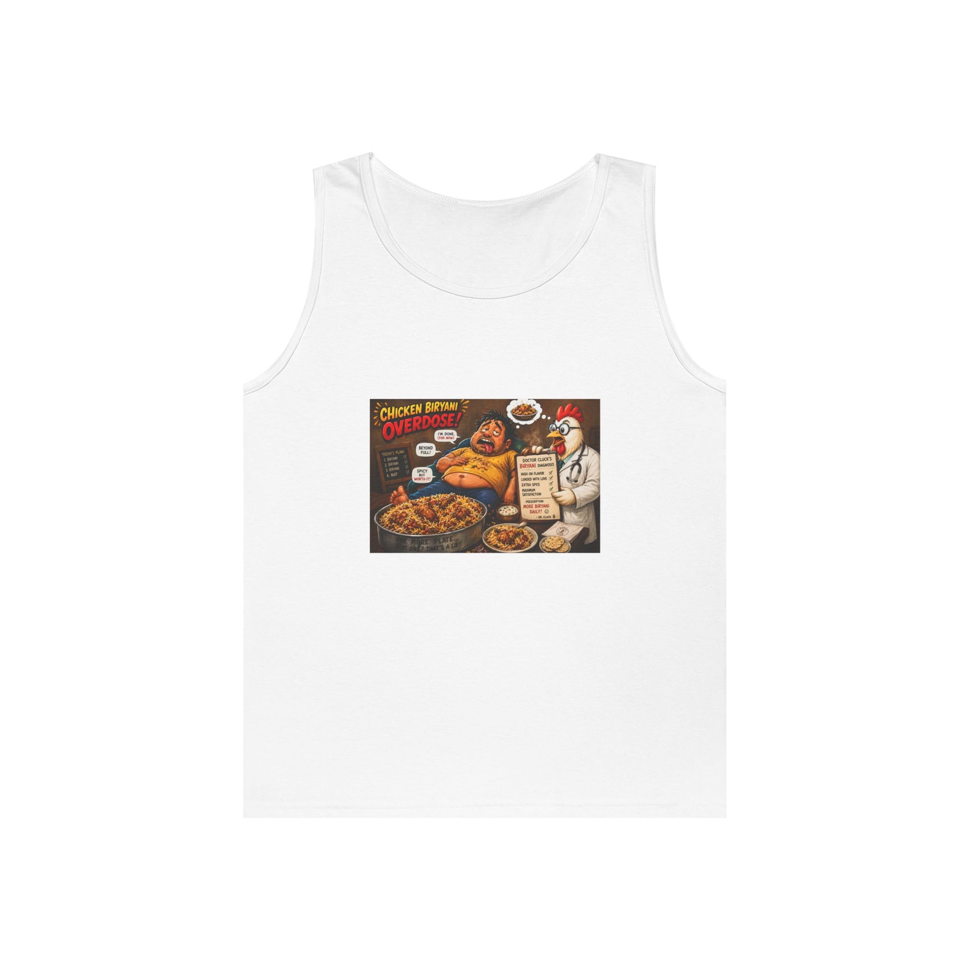 Retro Fried Chicken Poster Tank Top — Vintage Diner Food Graphic