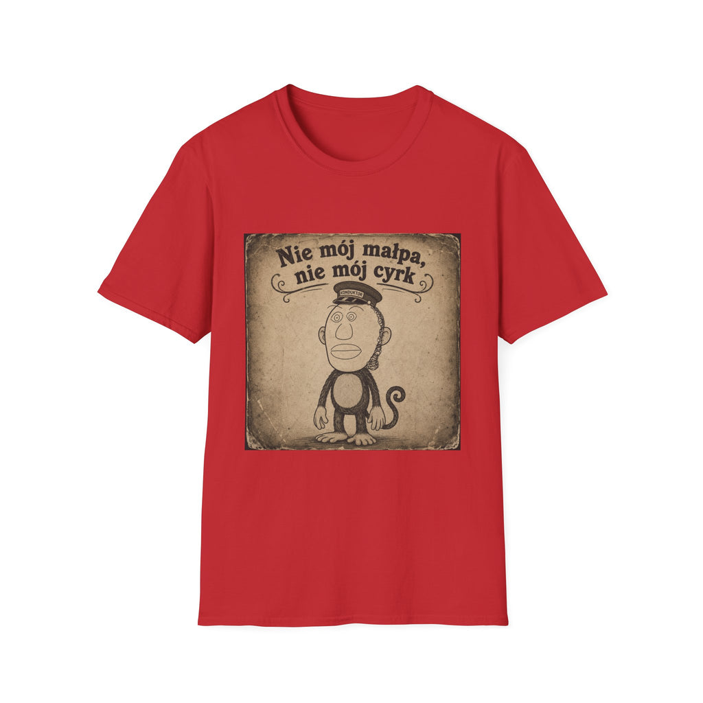 Polish Vintage Poster T-Shirt — "Nie mój małpa, nie mój cyrk" Retro Graphic Tee