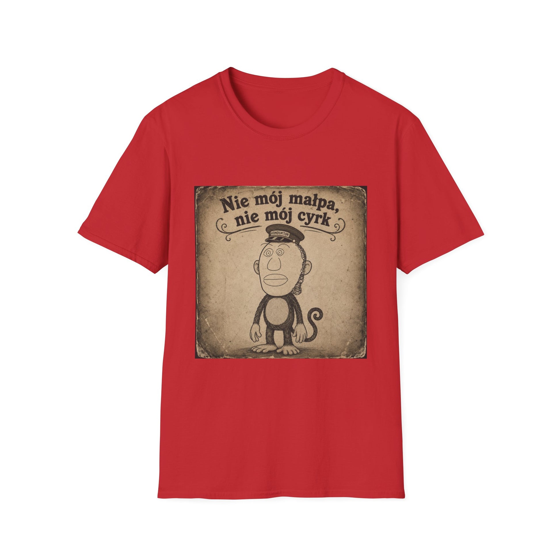 Polish Vintage Poster T-Shirt — "Nie mój małpa, nie mój cyrk" Retro Graphic Tee