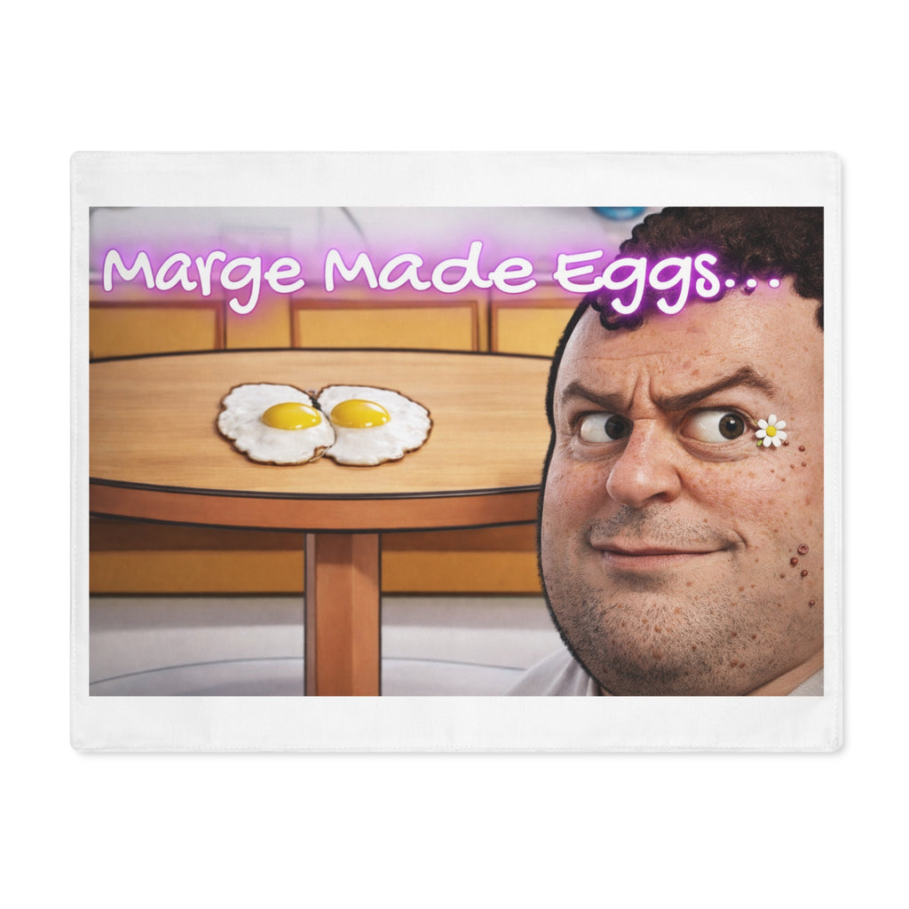 Funny 'Marge Made Eggs' Placemat — Novelty Breakfast Table Mat