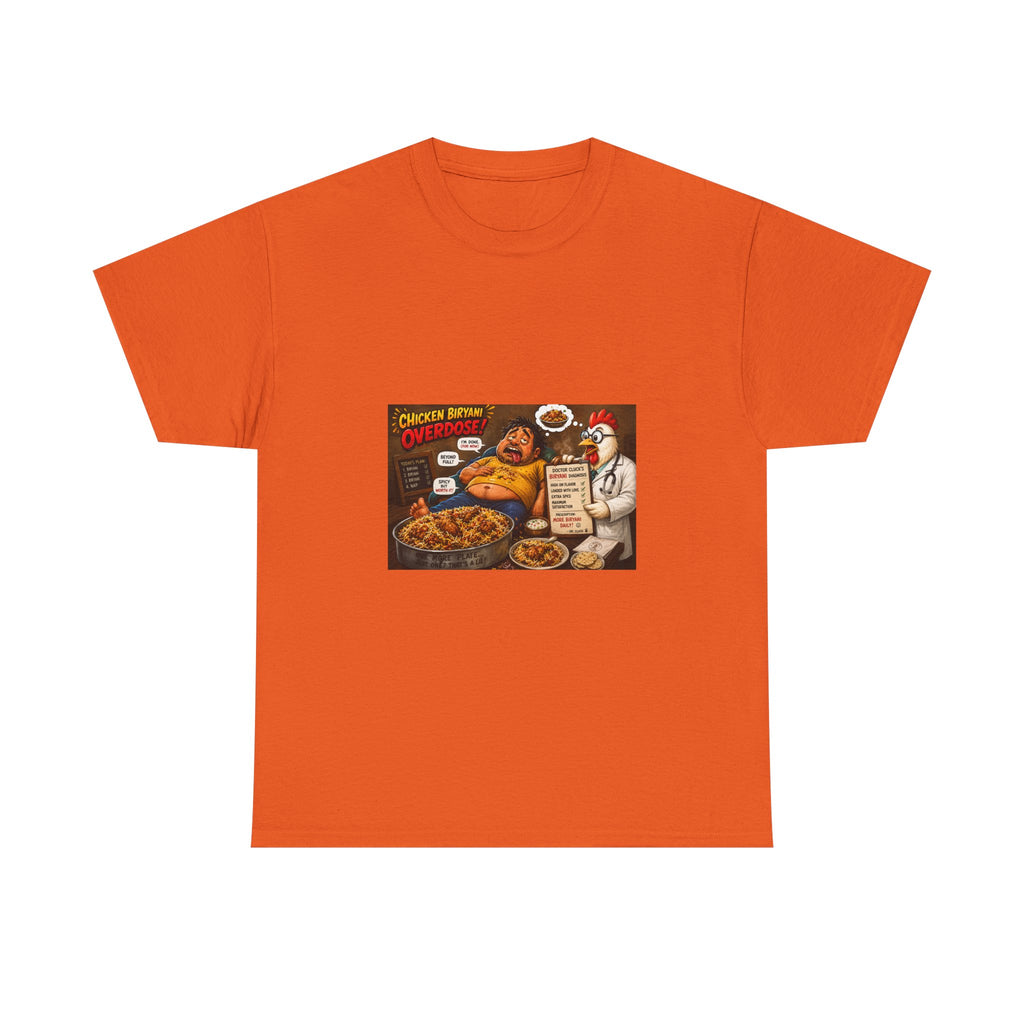Chicken Biryani T-Shirt — "Yus Money Chicken Biryani Overdose" Graphic Tee