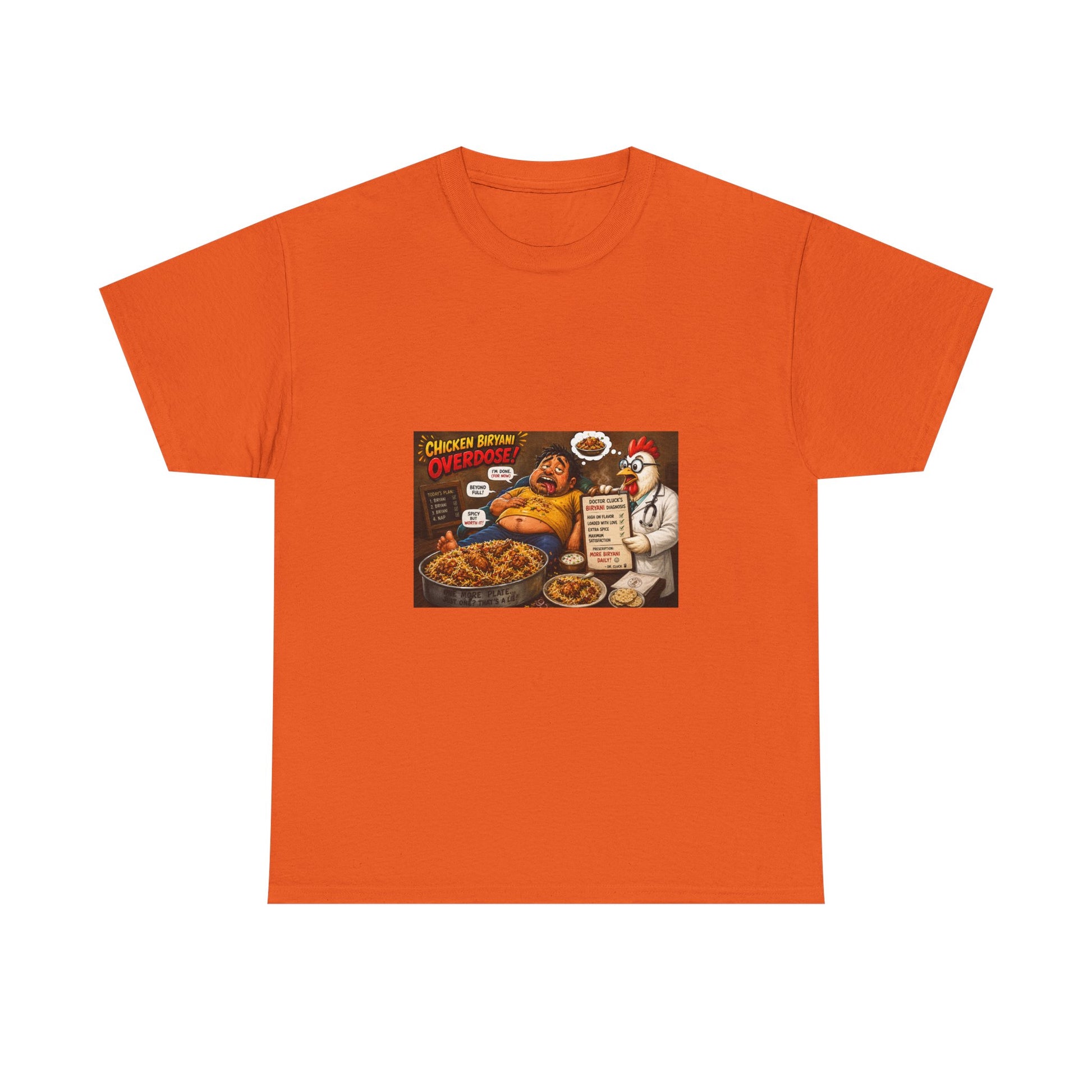 Chicken Biryani T-Shirt — "Yus Money Chicken Biryani Overdose" Graphic Tee
