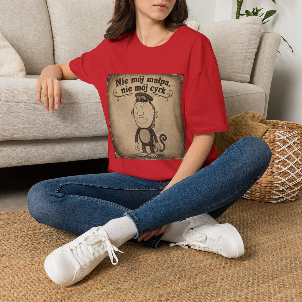 Polish Vintage Poster T-Shirt — "Nie mój małpa, nie mój cyrk" Retro Graphic Tee