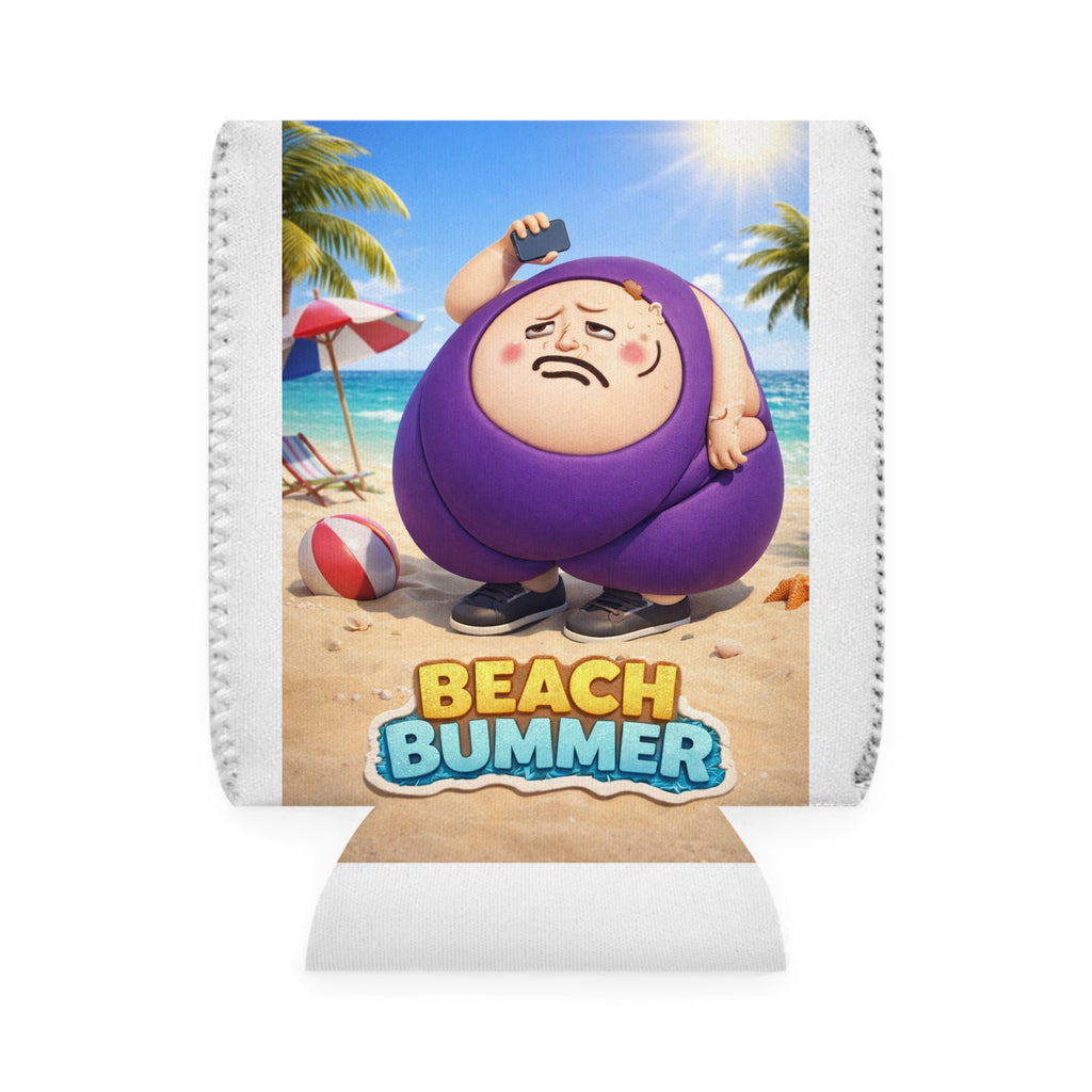 Can Cooler Sleeve - Beach Bummer Cartoon Beach Drink Koozie