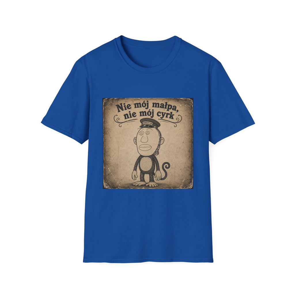 Polish Vintage Poster T-Shirt — "Nie mój małpa, nie mój cyrk" Retro Graphic Tee