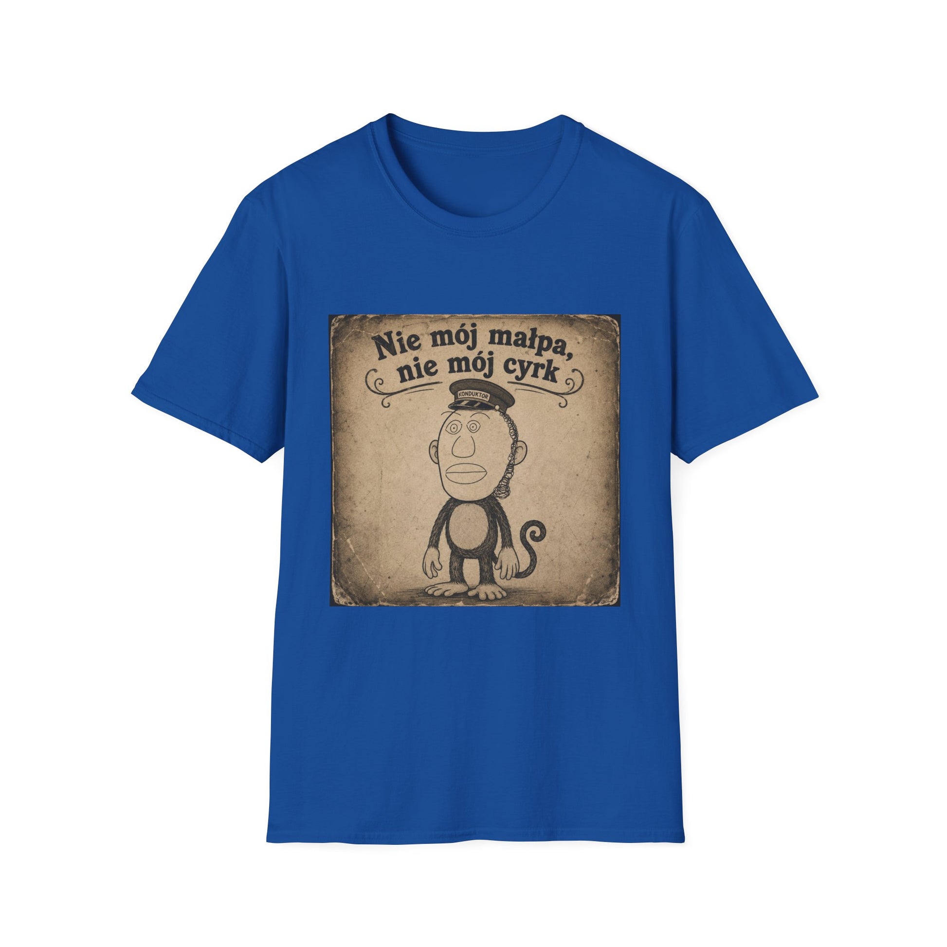 Polish Vintage Poster T-Shirt — "Nie mój małpa, nie mój cyrk" Retro Graphic Tee
