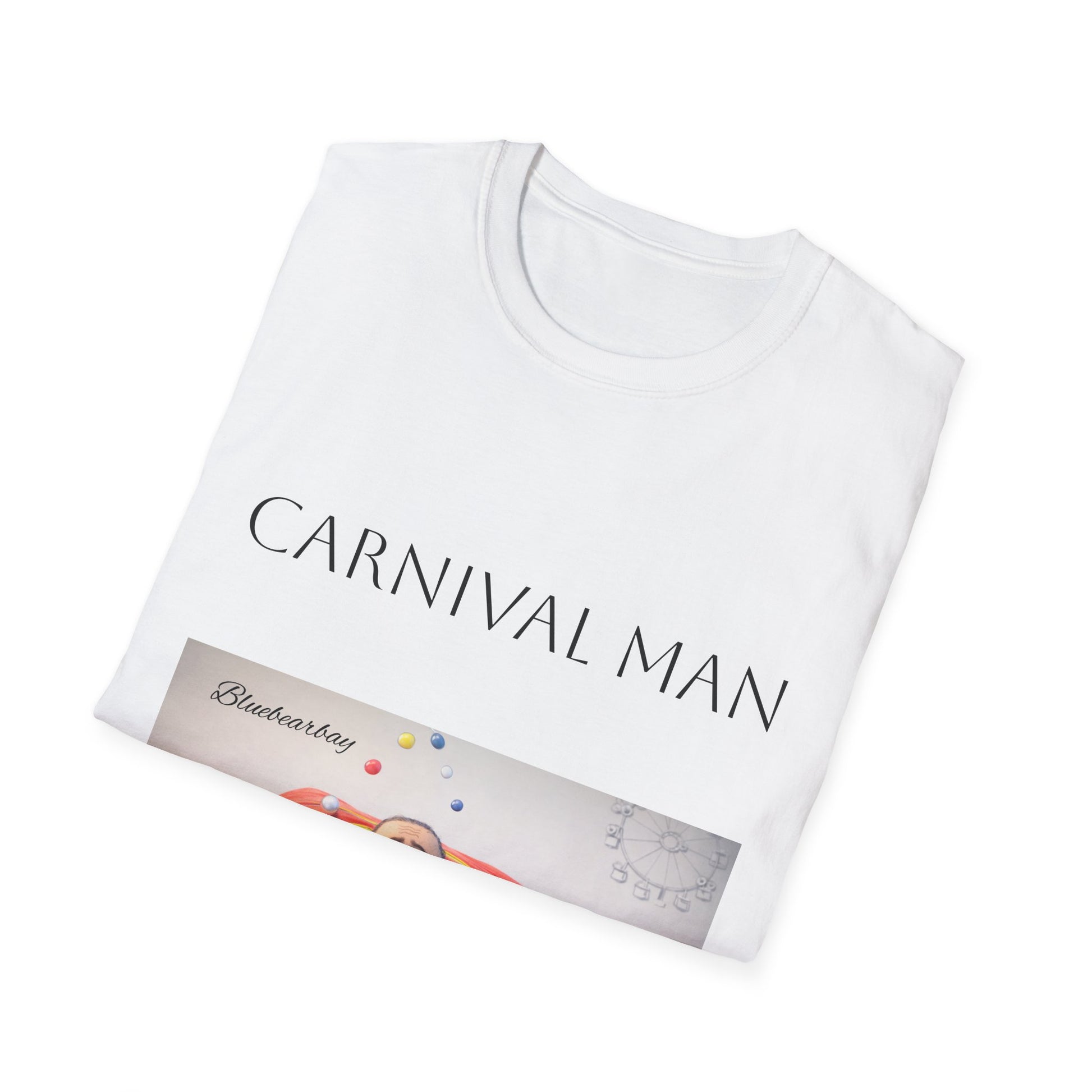 T-Shirt — "Carnival Man" Colorful Clown Art Tee