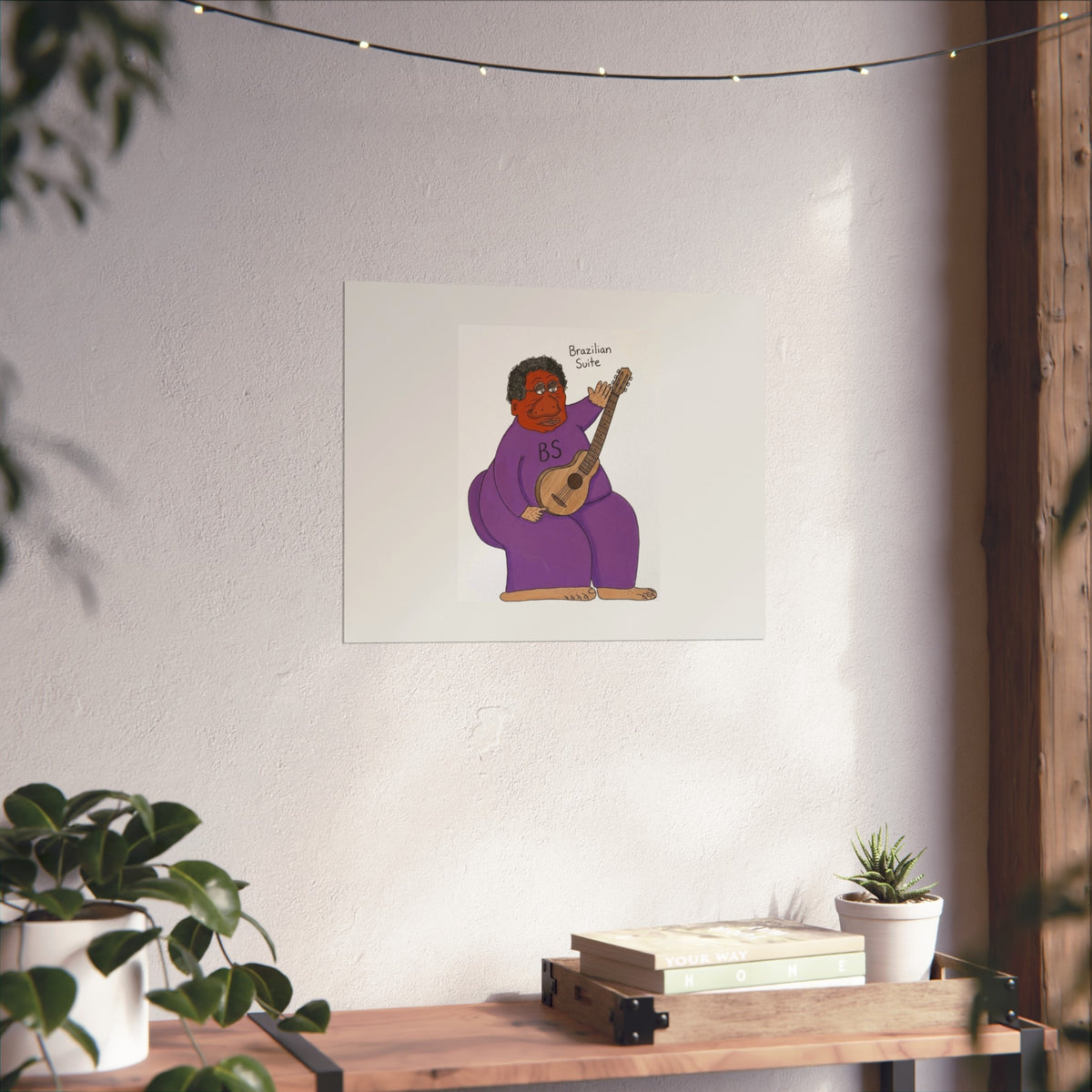 Brazilian Samba Guitarist Fine Art Poster