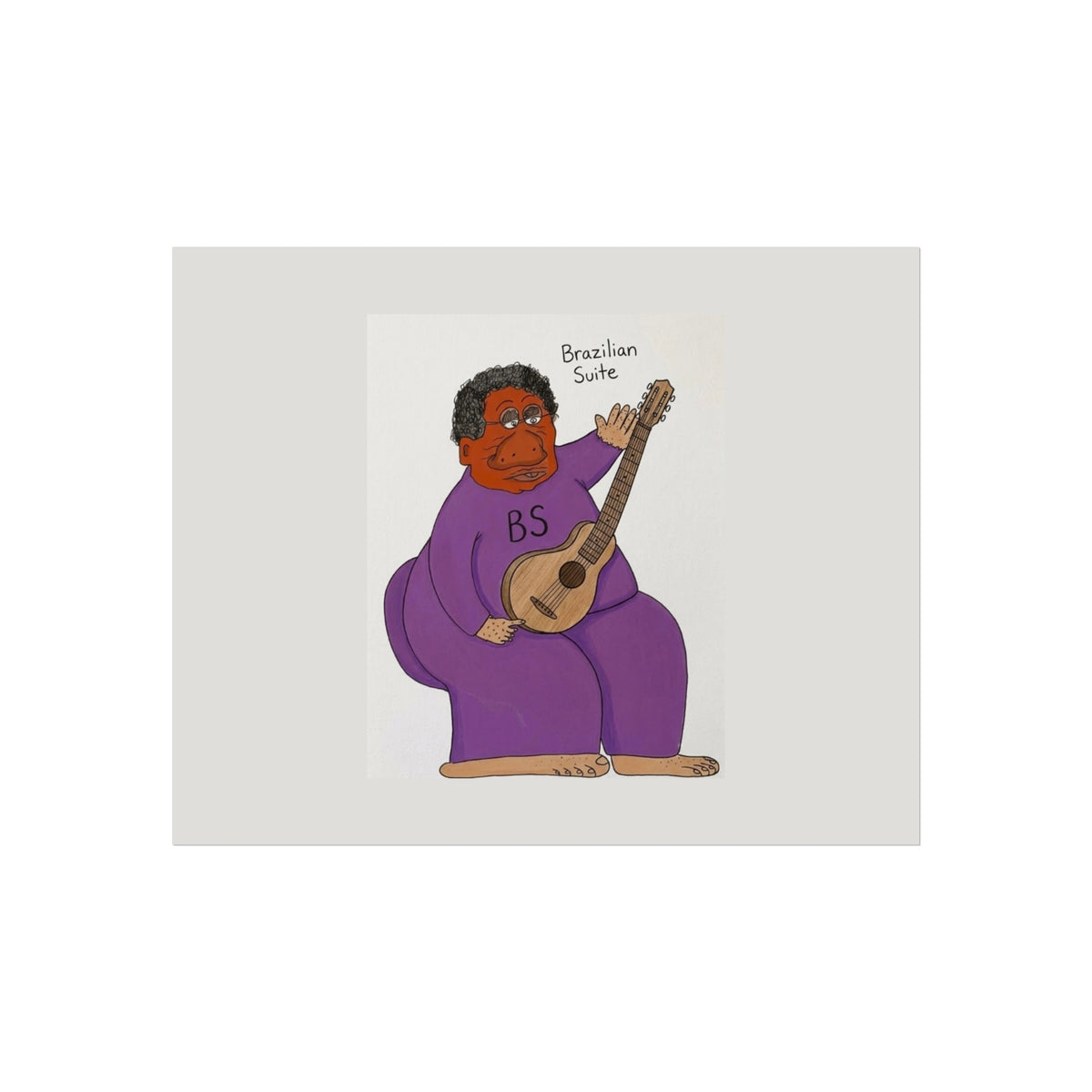 Brazilian Samba Guitarist Fine Art Poster