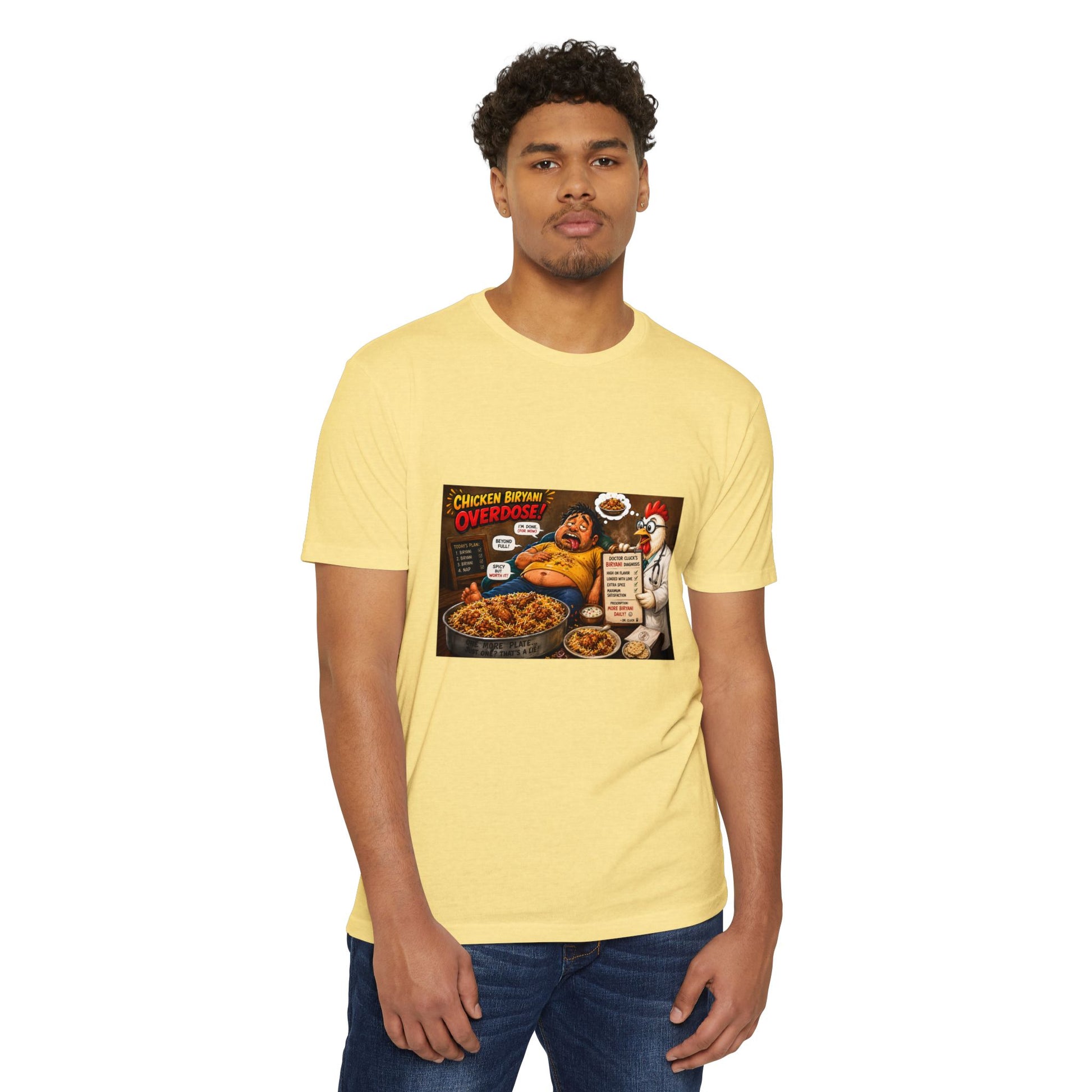 Chicken Biryani 'Overdose' T-Shirt — Funny Foodie Graphic Tee