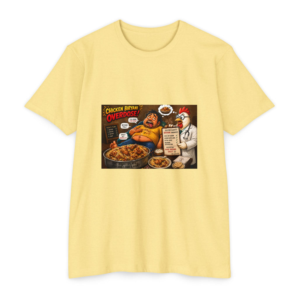 Chicken Biryani 'Overdose' T-Shirt — Funny Foodie Graphic Tee