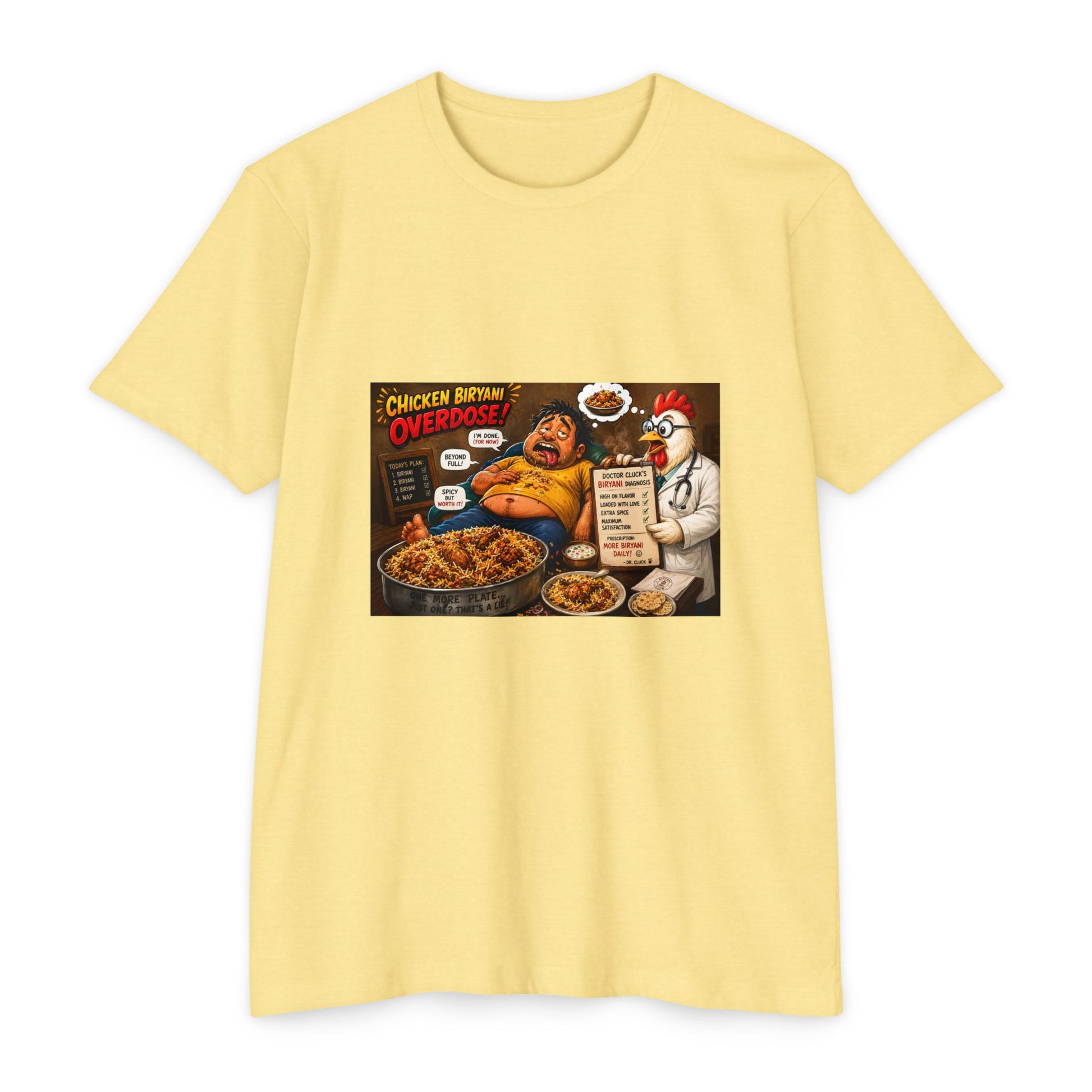 Chicken Biryani 'Overdose' T-Shirt — Funny Foodie Graphic Tee