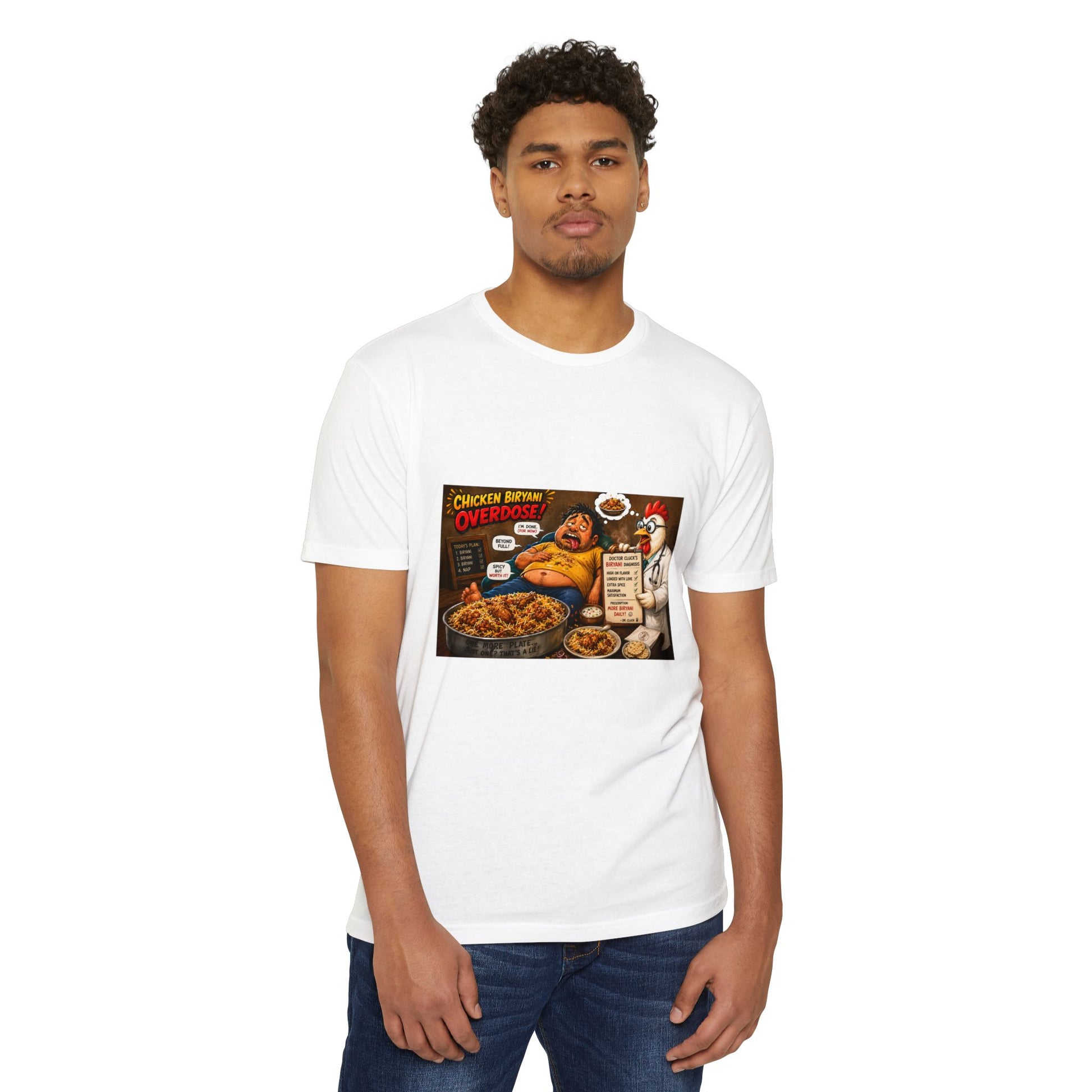 Chicken Biryani 'Overdose' T-Shirt — Funny Foodie Graphic Tee