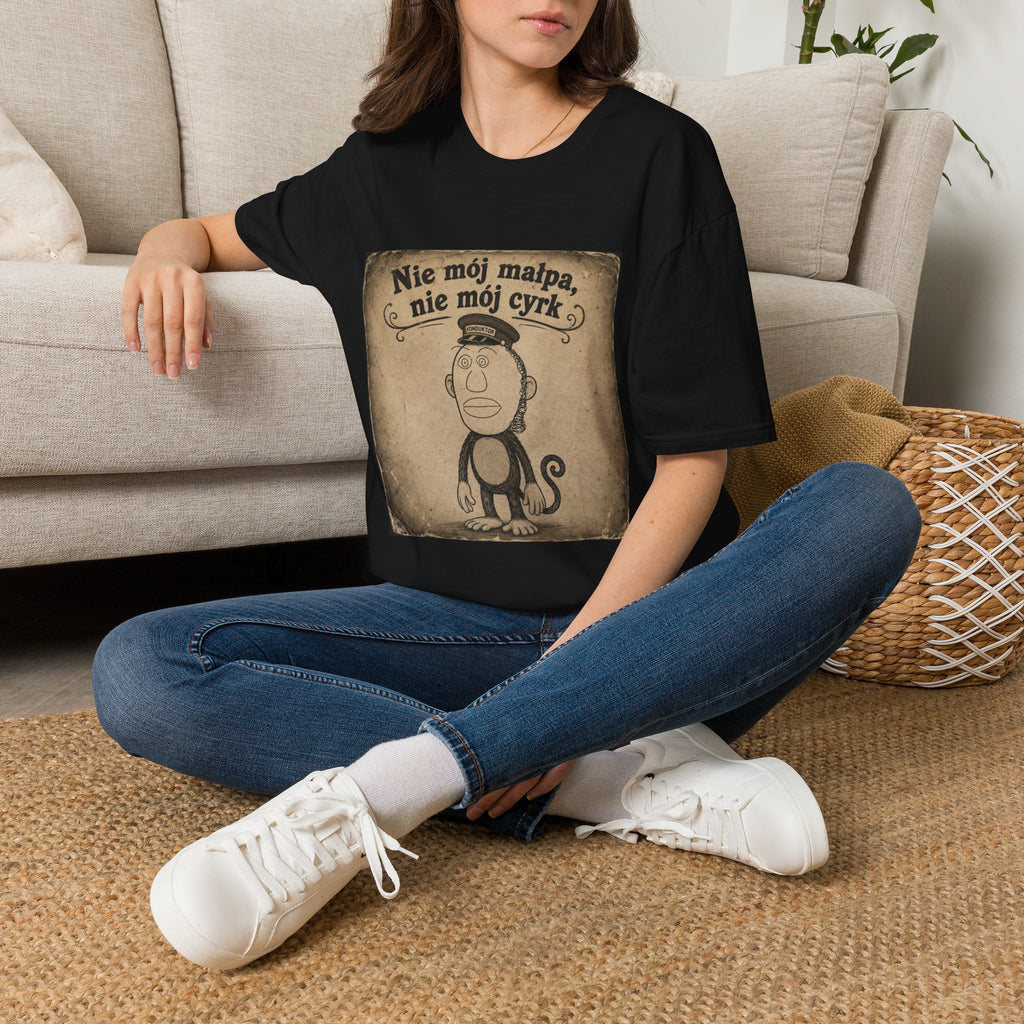 Polish Vintage Poster T-Shirt — "Nie mój małpa, nie mój cyrk" Retro Graphic Tee