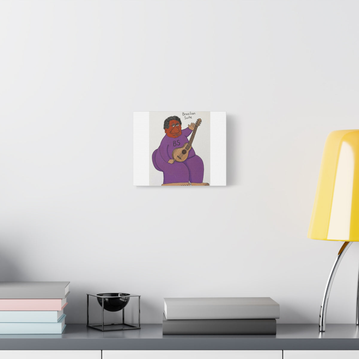 Brazilian Suite Guitarist Cartoon Canvas