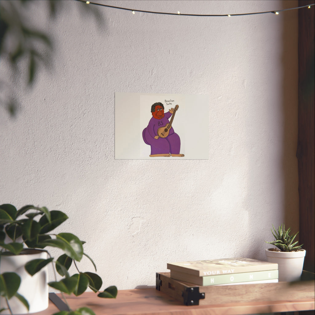 Brazilian Samba Guitarist Fine Art Poster
