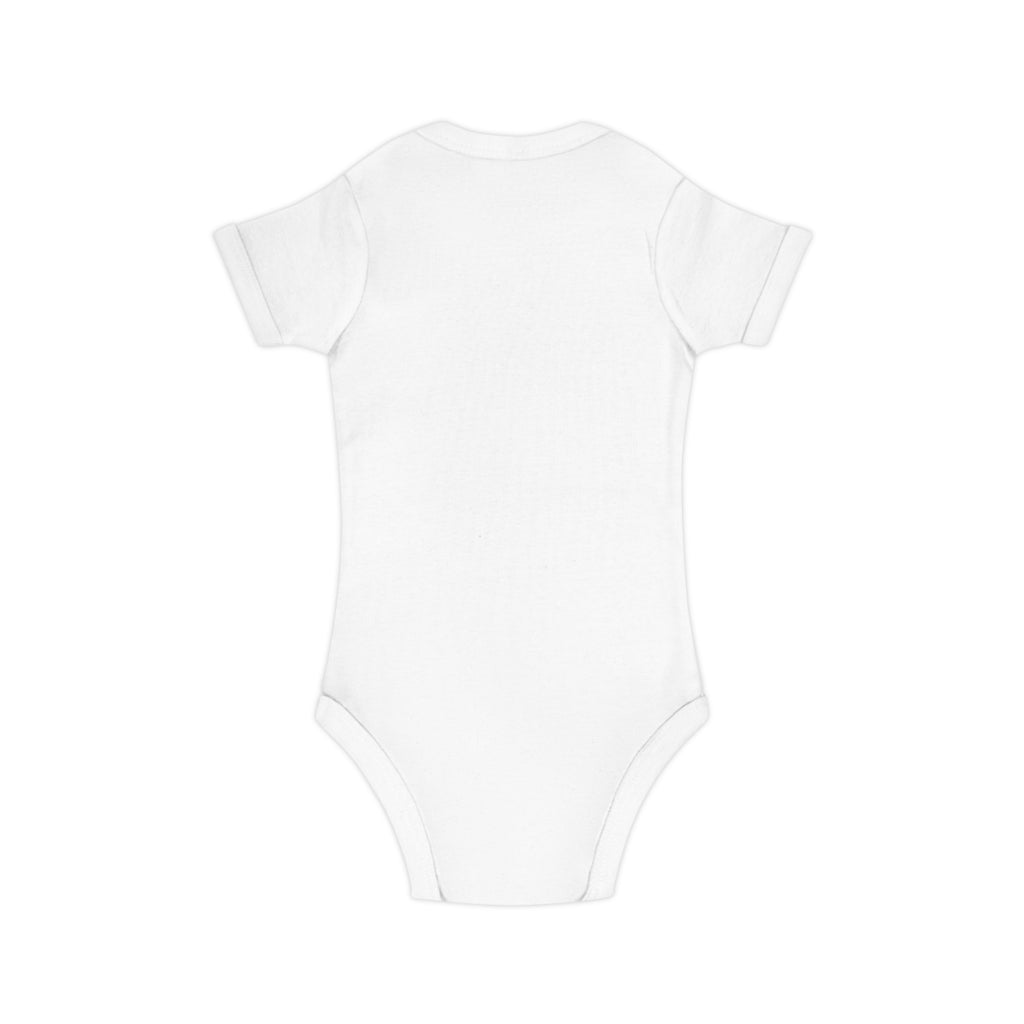 Baby Bodysuit — Cute Cartoon Kid Holding Burger Graphic Infant Onesie