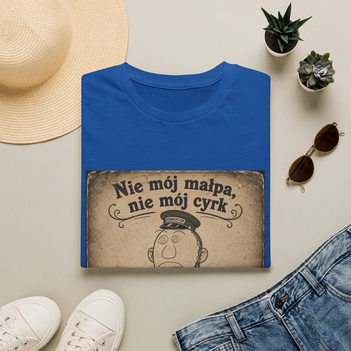 Polish Vintage Poster T-Shirt — "Nie mój małpa, nie mój cyrk" Retro Graphic Tee