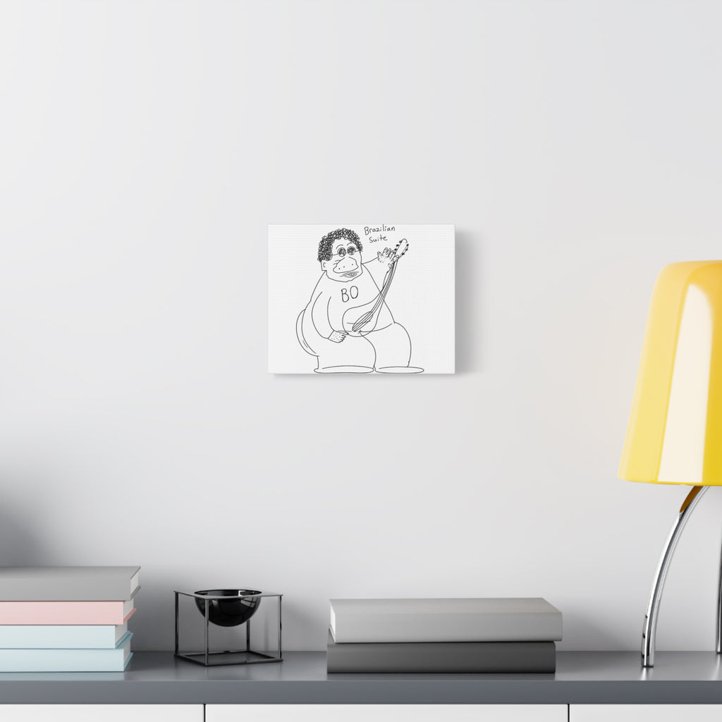 Brazilian Suite Music Canvas Print – Hand-Drawn Guitarist Art