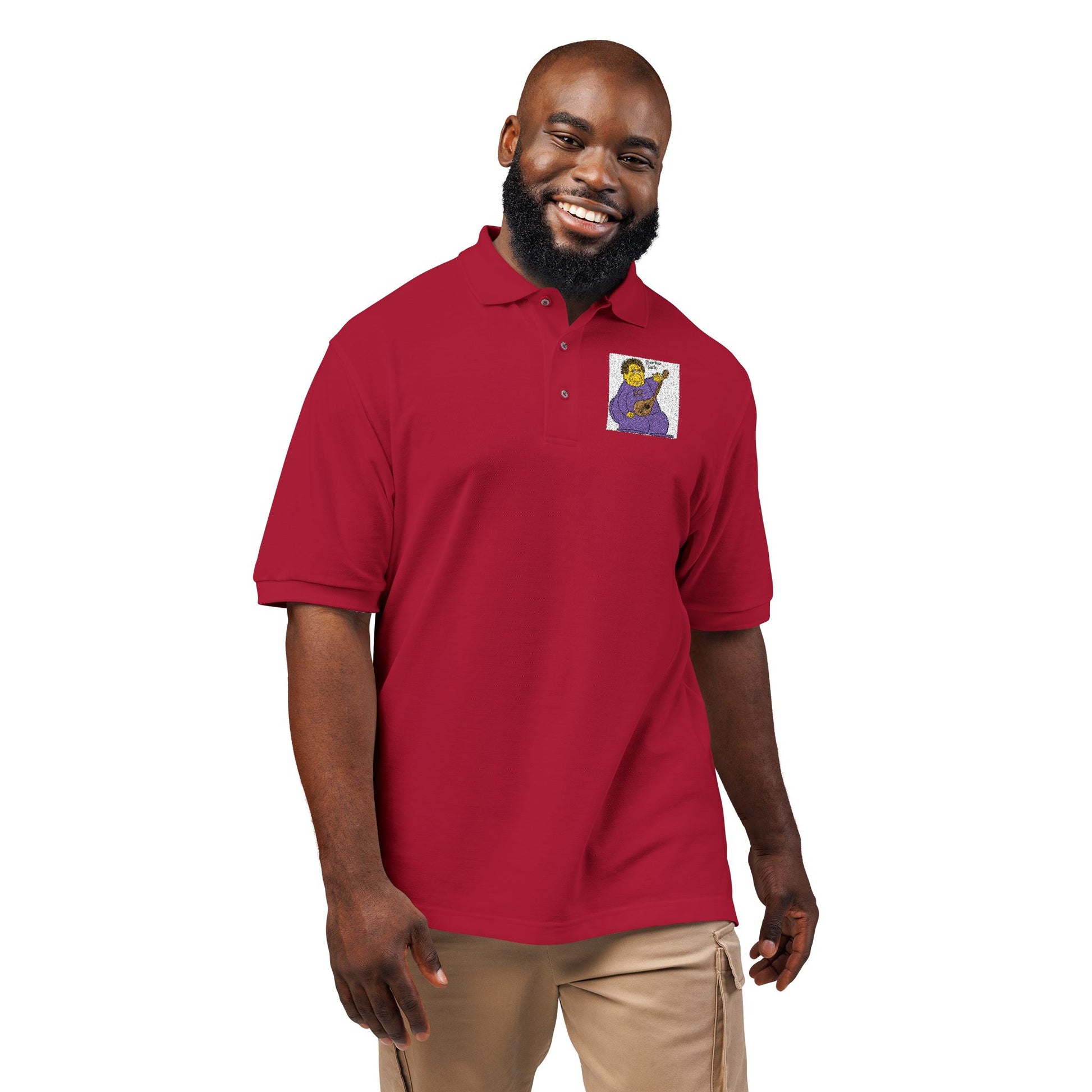 Embroidered Purple Dancer Polo