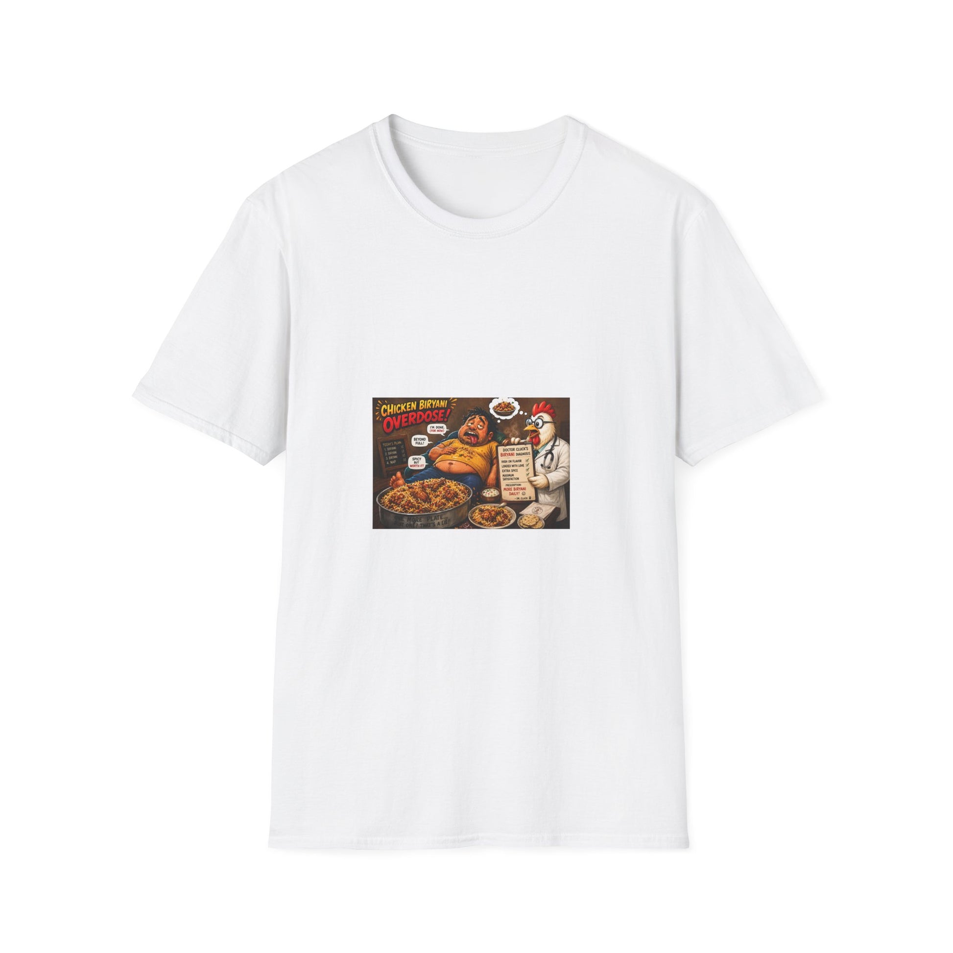T-Shirt — Funny Chicken Ramen Overdose Graphic Tee