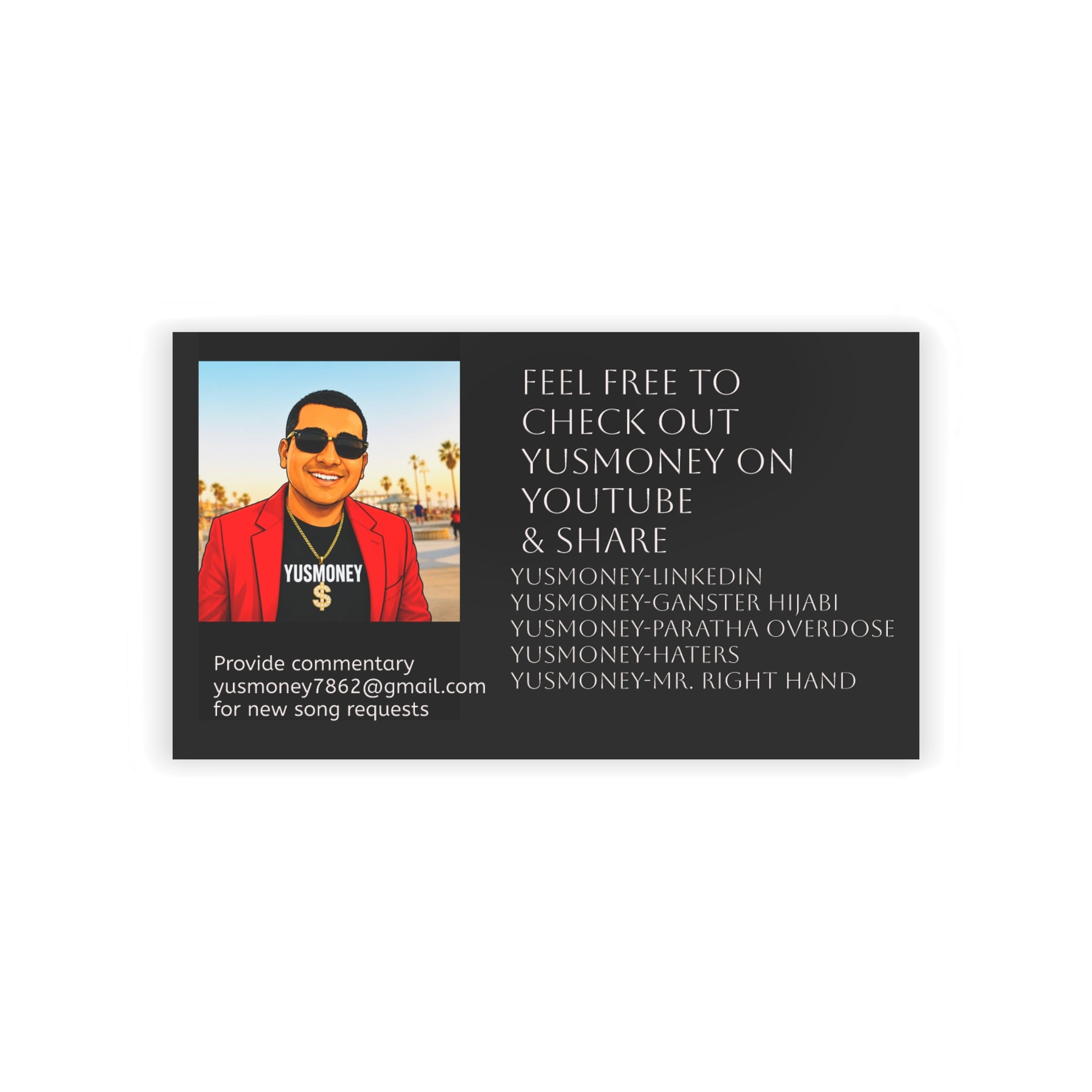 Business Card — Personalized Social Media Promo Card with Photo & Links