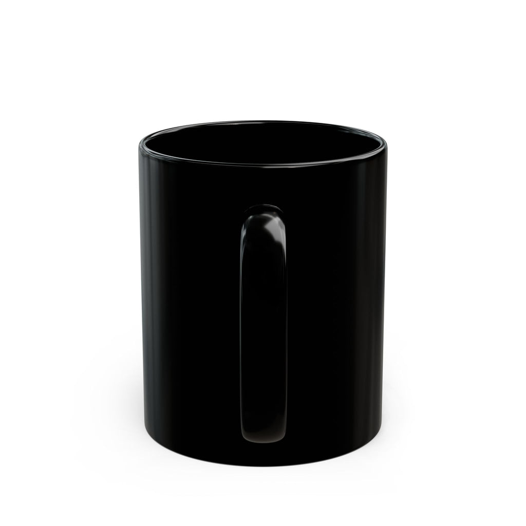 Black Ceramic Mug — "Nie mój małpa, nie mój cyrk" Vintage Monkey Design (11oz & 15oz)