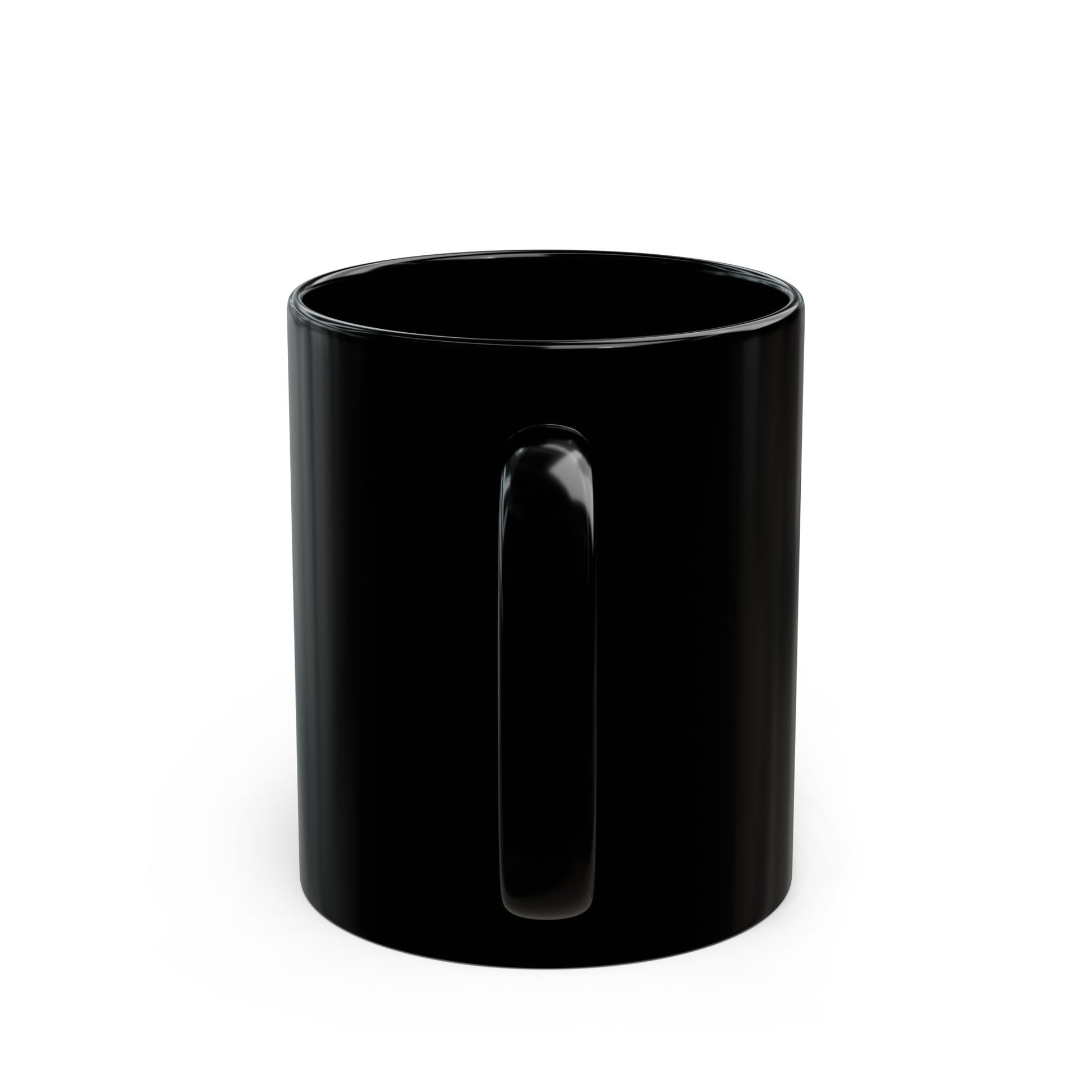 Black Ceramic Mug — "Nie mój małpa, nie mój cyrk" Vintage Monkey Design (11oz & 15oz)