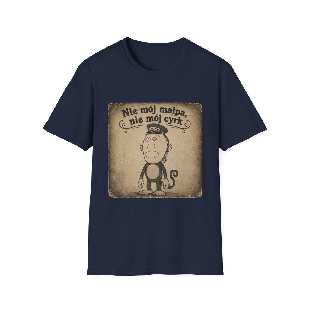 Polish Vintage Poster T-Shirt — "Nie mój małpa, nie mój cyrk" Retro Graphic Tee