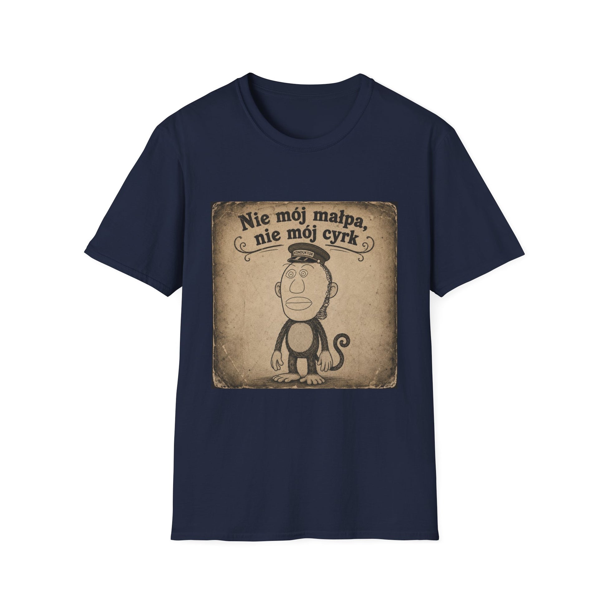 Polish Vintage Poster T-Shirt — "Nie mój małpa, nie mój cyrk" Retro Graphic Tee