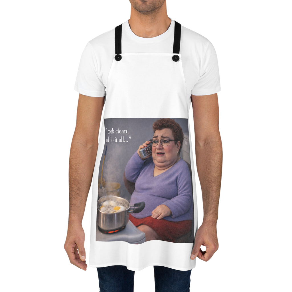 Funny 'I Cook Clean and Do It All...' Apron — Humorous Kitchen Chef Gift