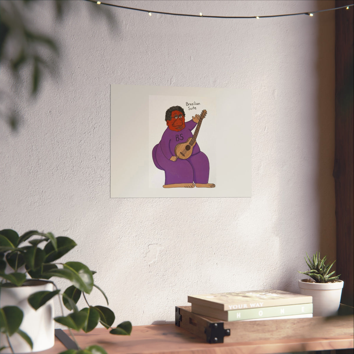 Brazilian Samba Guitarist Fine Art Poster