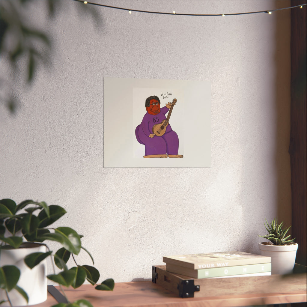 Brazilian Samba Guitarist Fine Art Poster