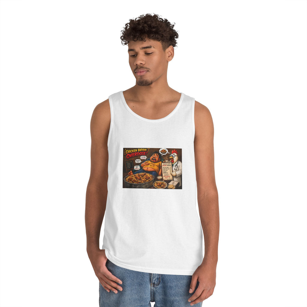Retro Fried Chicken Poster Tank Top — Vintage Diner Food Graphic