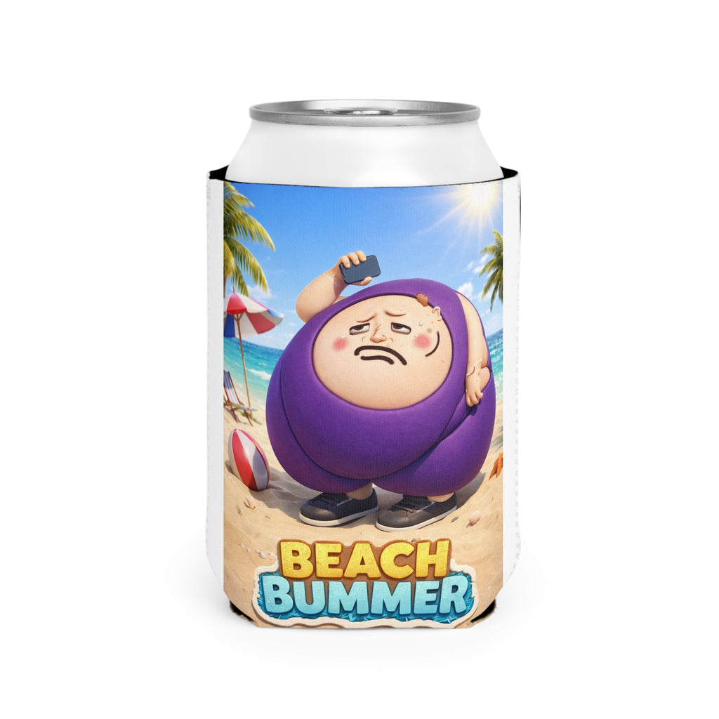 Can Cooler Sleeve - Beach Bummer Cartoon Beach Drink Koozie