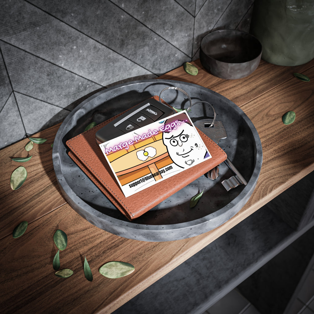 Business Cards — Quirky 'Marge-Made Eggs' Illustrated Card for Small Food Brands & Creators