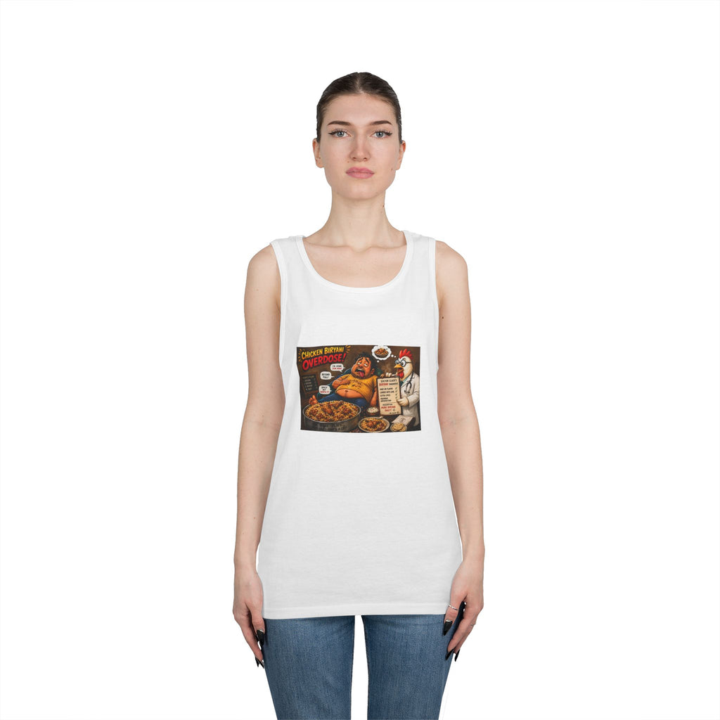 Retro Fried Chicken Poster Tank Top — Vintage Diner Food Graphic