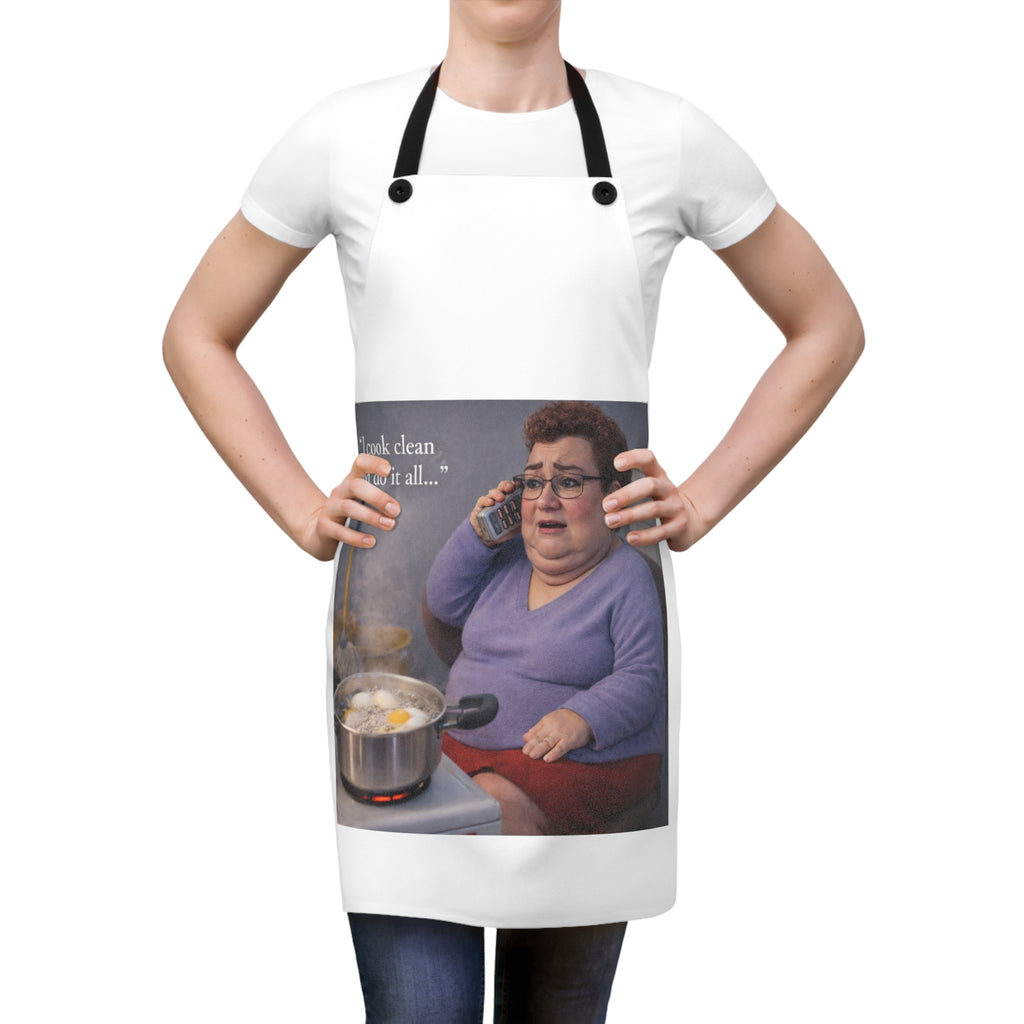 Funny 'I Cook Clean and Do It All...' Apron — Humorous Kitchen Chef Gift