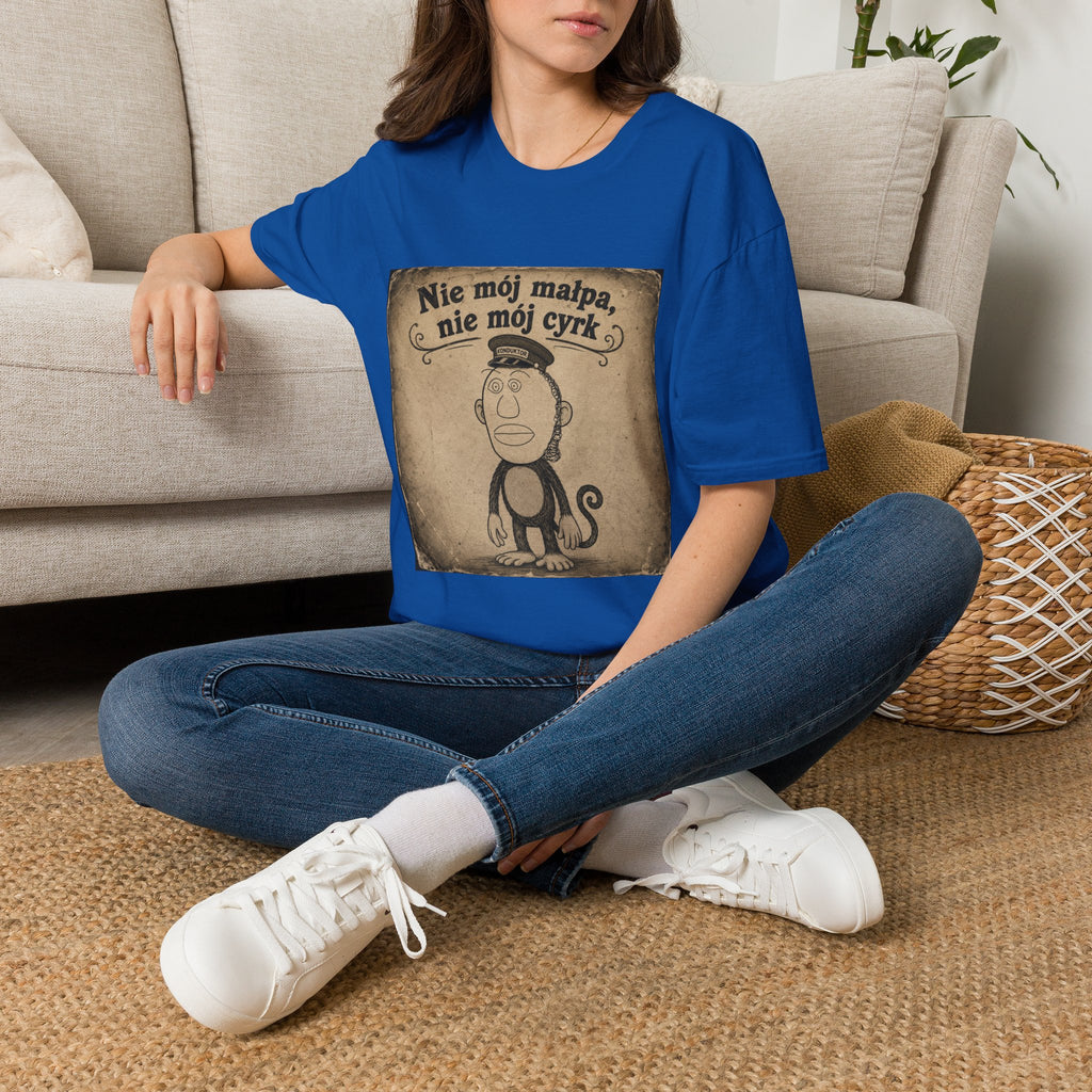 Polish Vintage Poster T-Shirt — "Nie mój małpa, nie mój cyrk" Retro Graphic Tee