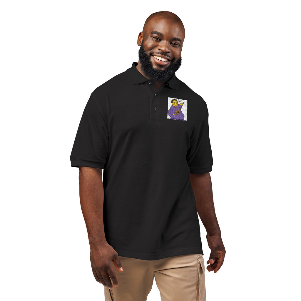 Embroidered Purple Dancer Polo
