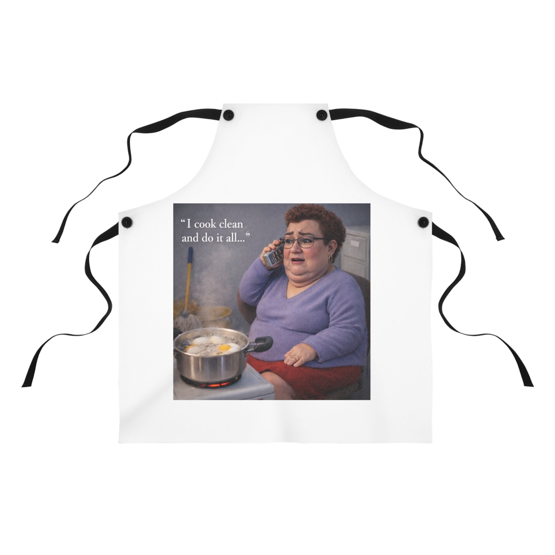 Funny 'I Cook Clean and Do It All...' Apron — Humorous Kitchen Chef Gift